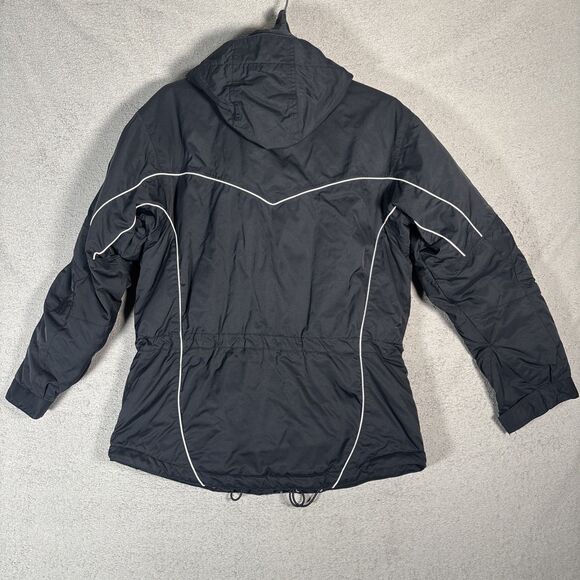 Obermeyer Ridge Line Ski Snow Jacket Women Size 8 Black Gorpcore Detachable Hood - Picture 10 of 16